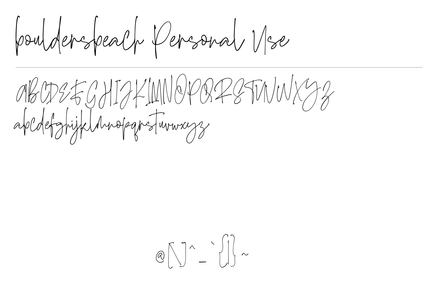 Boulders Beach Font preview