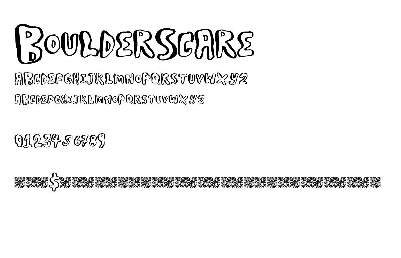 BoulderScare Font preview