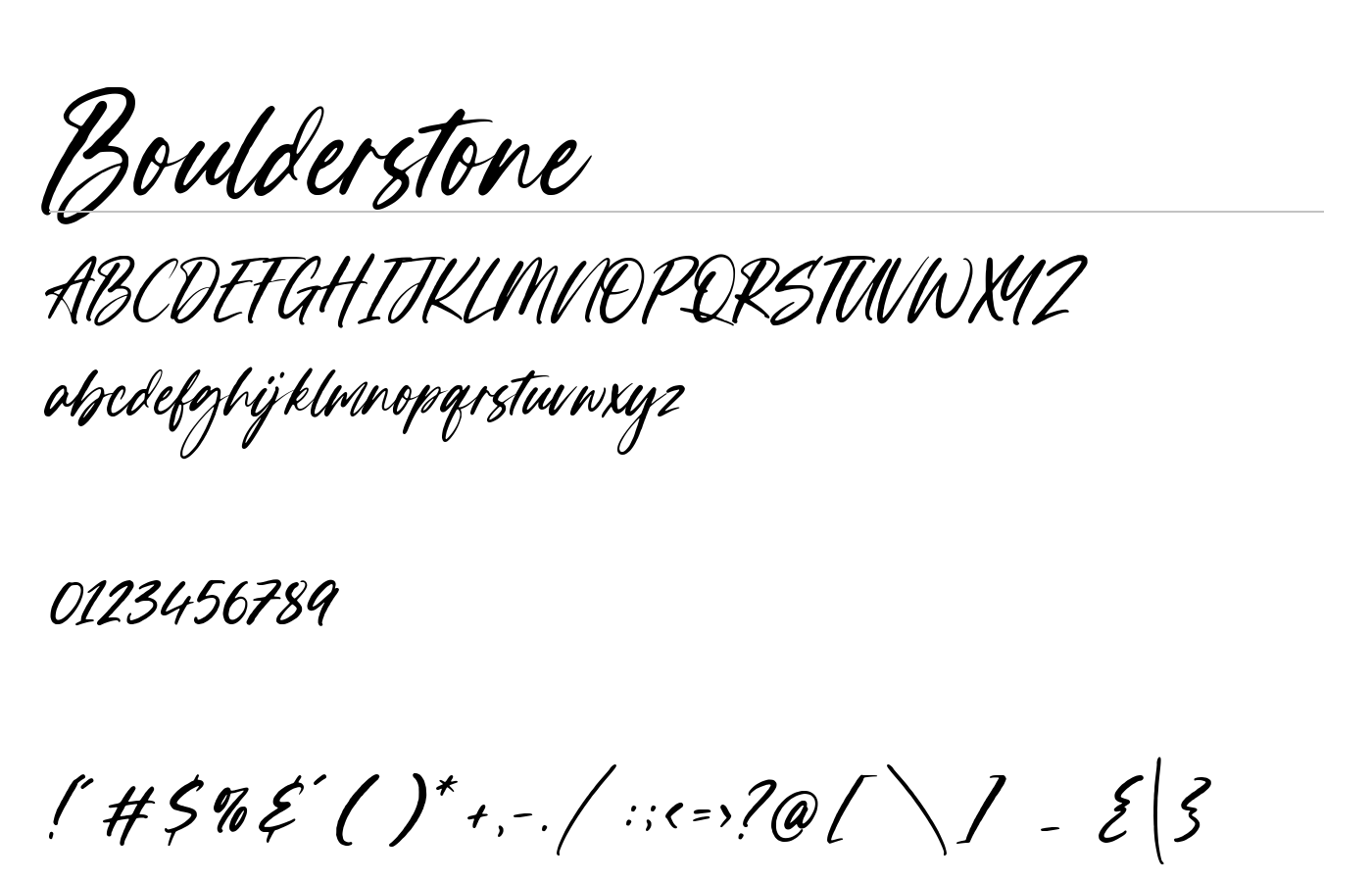 Boulderstone Font preview