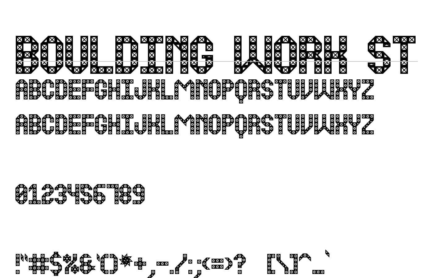 Boulding Work St Font preview