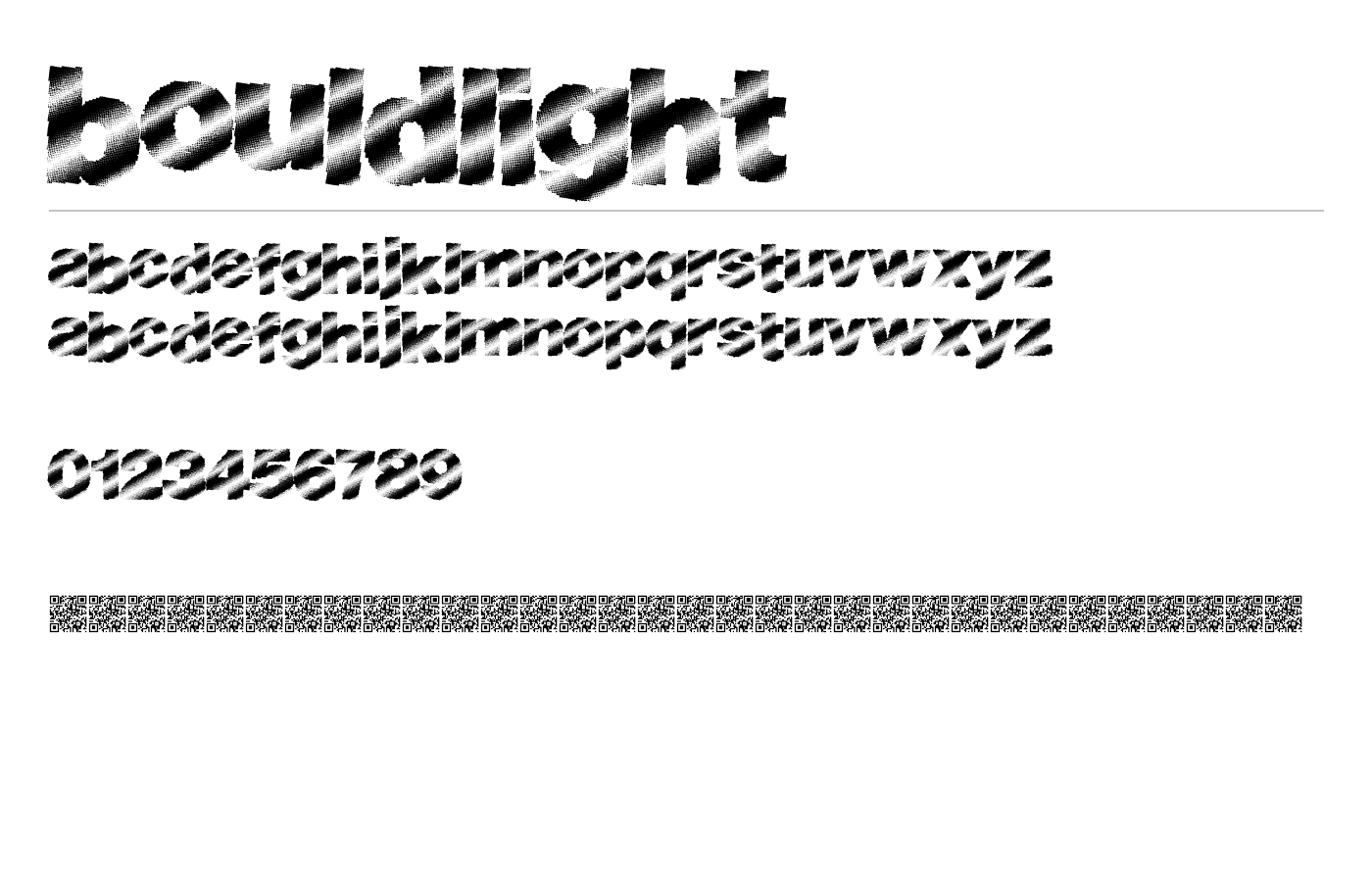 BouldLight Font preview