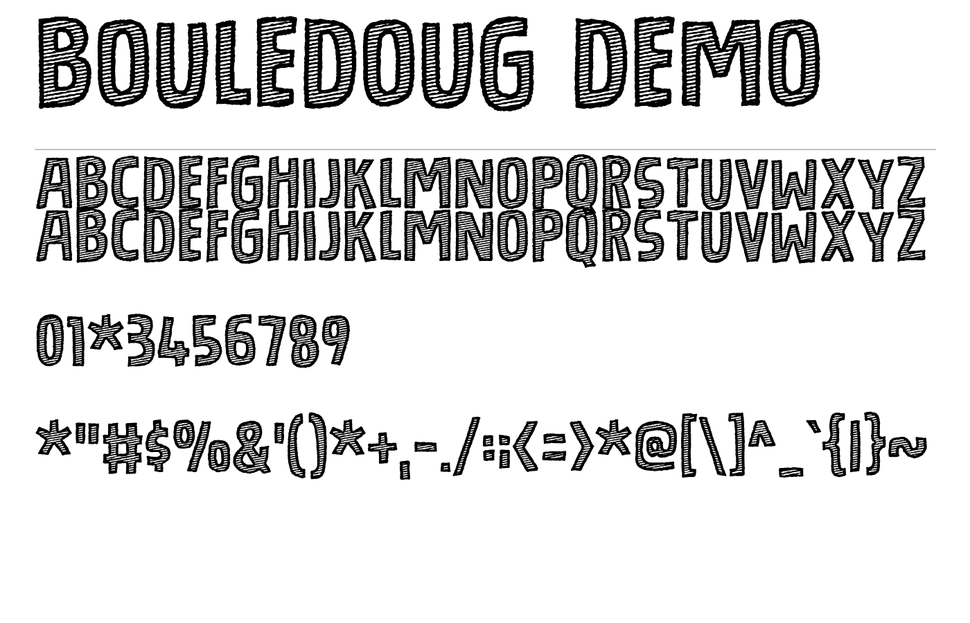 Bouledoug DEMO Font preview
