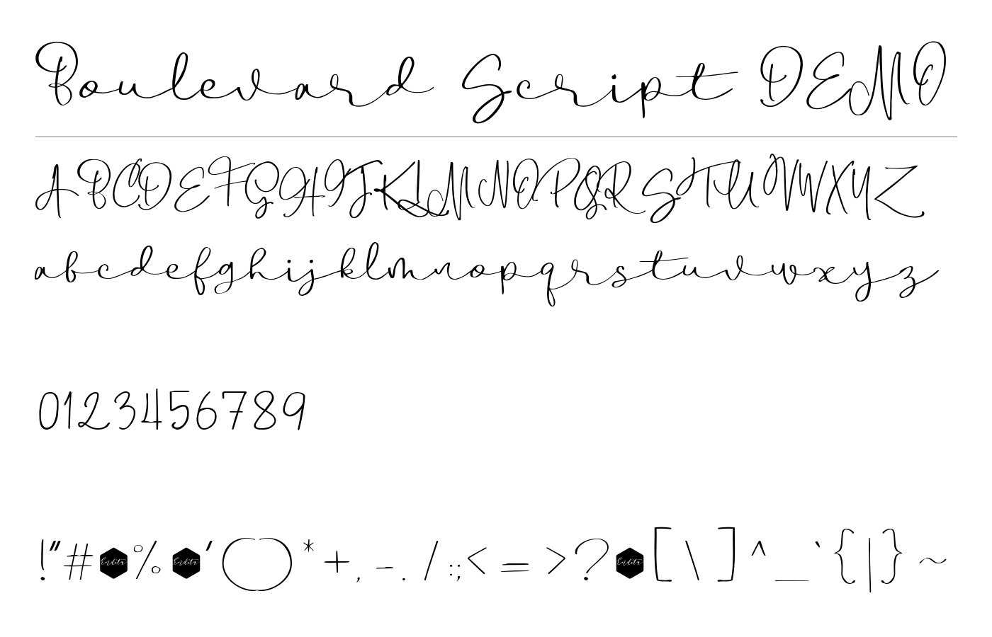 Boulevard Script DEMO Font preview