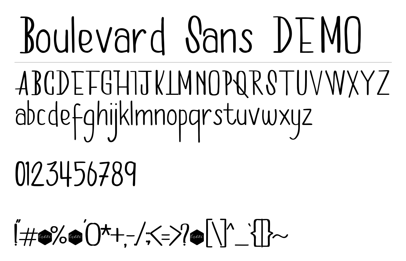 Boulevard Font preview
