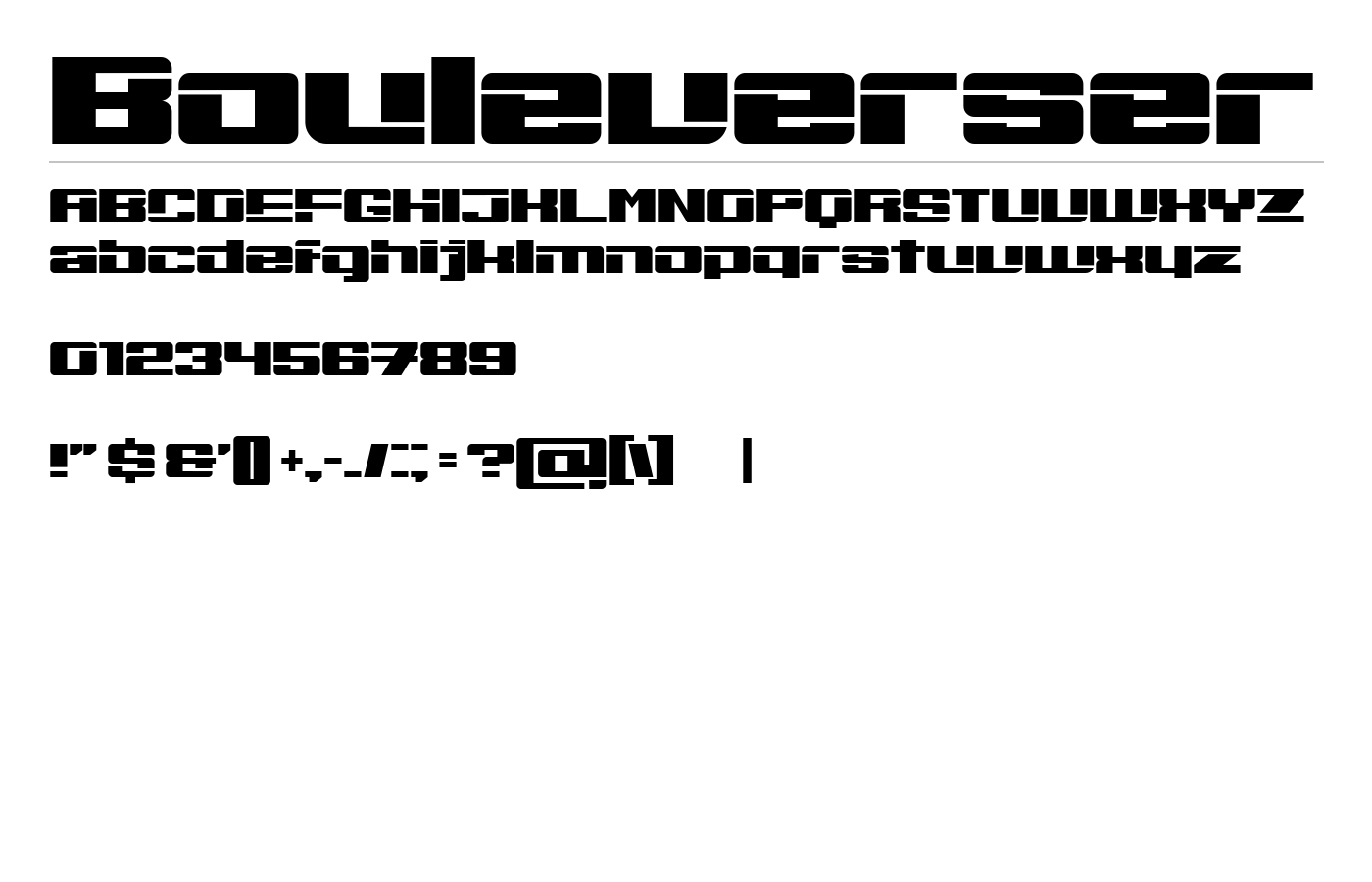 Bouleverser Font preview
