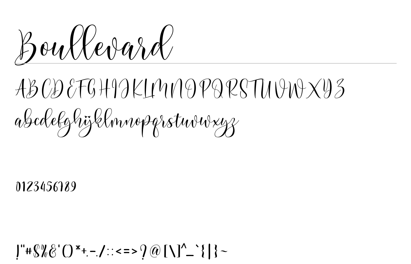 Boullevard Font preview