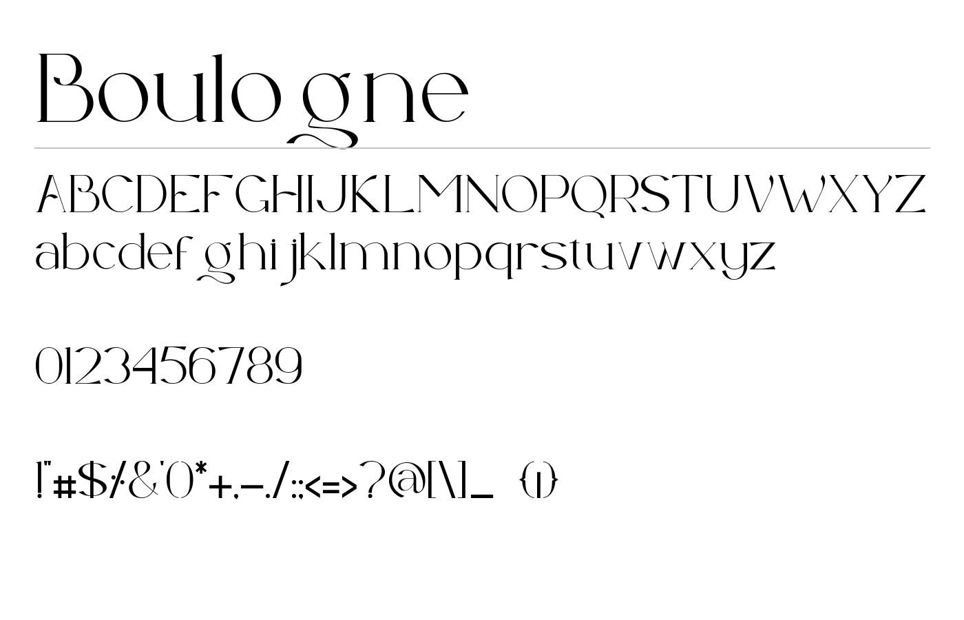 Boulogne Font preview