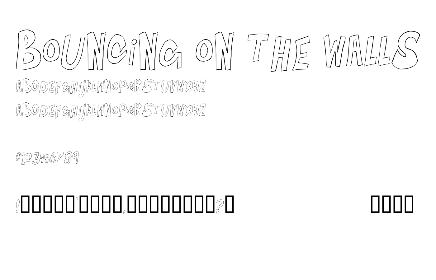 Bouncing on the Walls Font preview