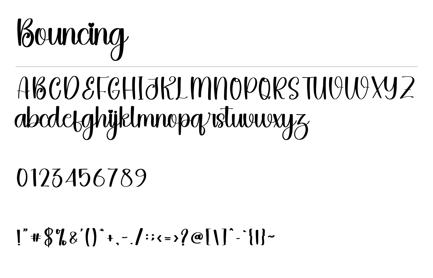 Bouncing Font preview