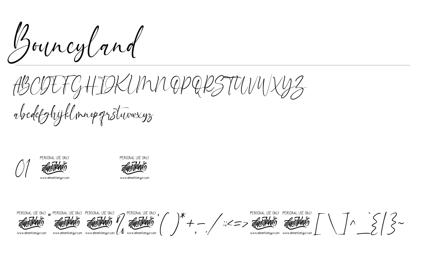 Bouncyland Font preview