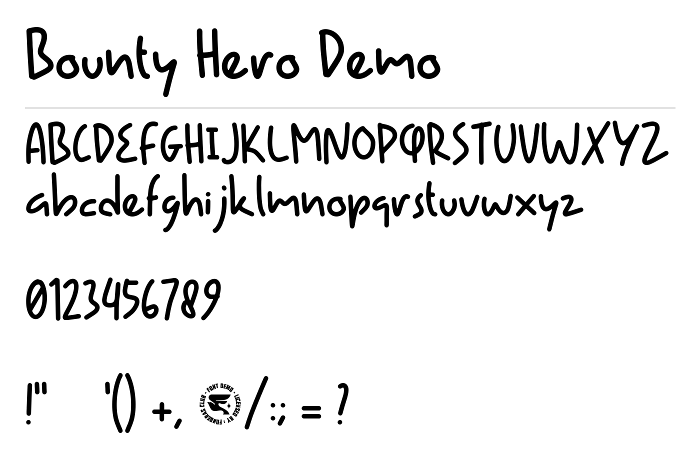 Bounty Hero Font preview
