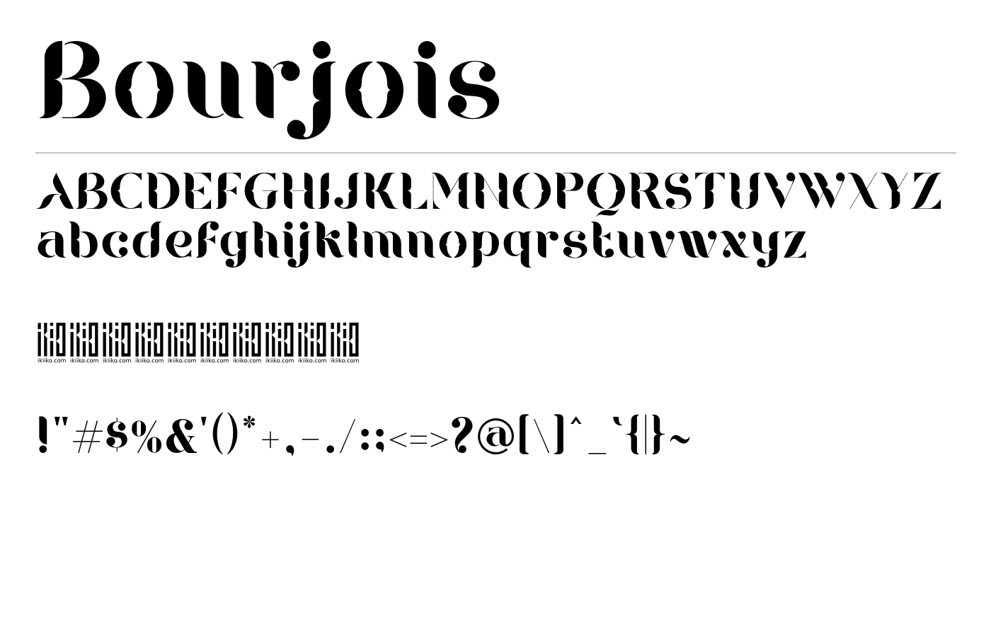 Bourjois Font preview