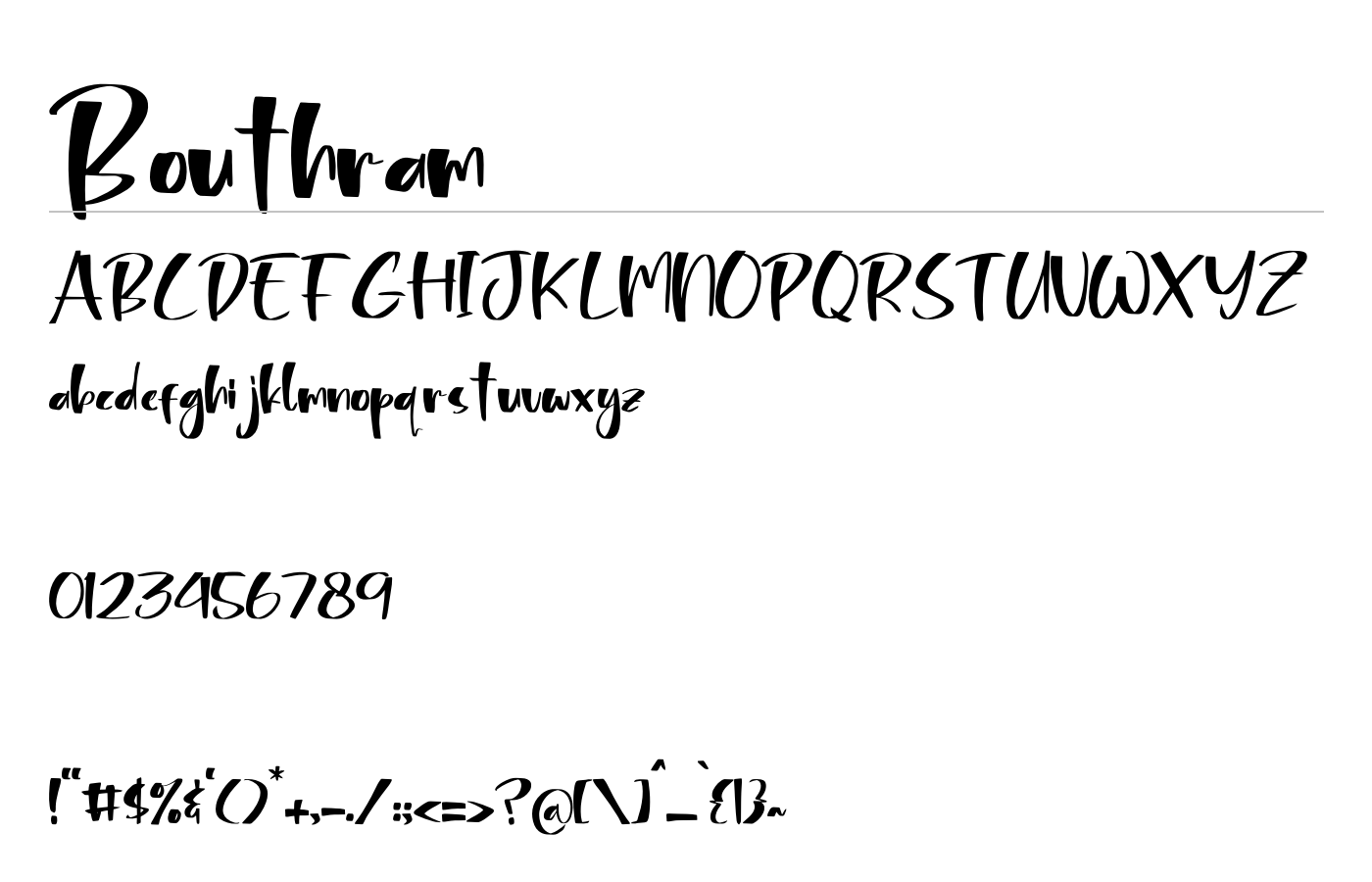 Bouthram Font preview