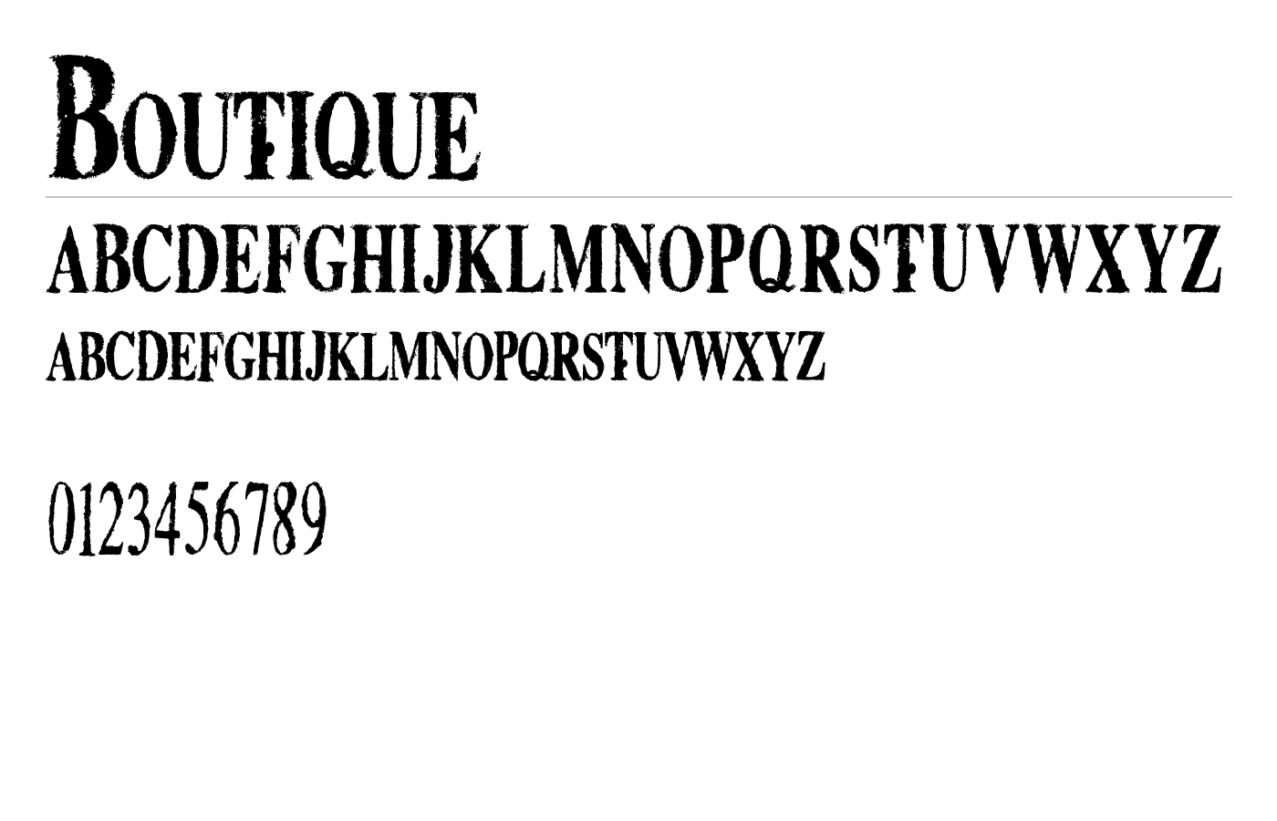 Boutique Font preview