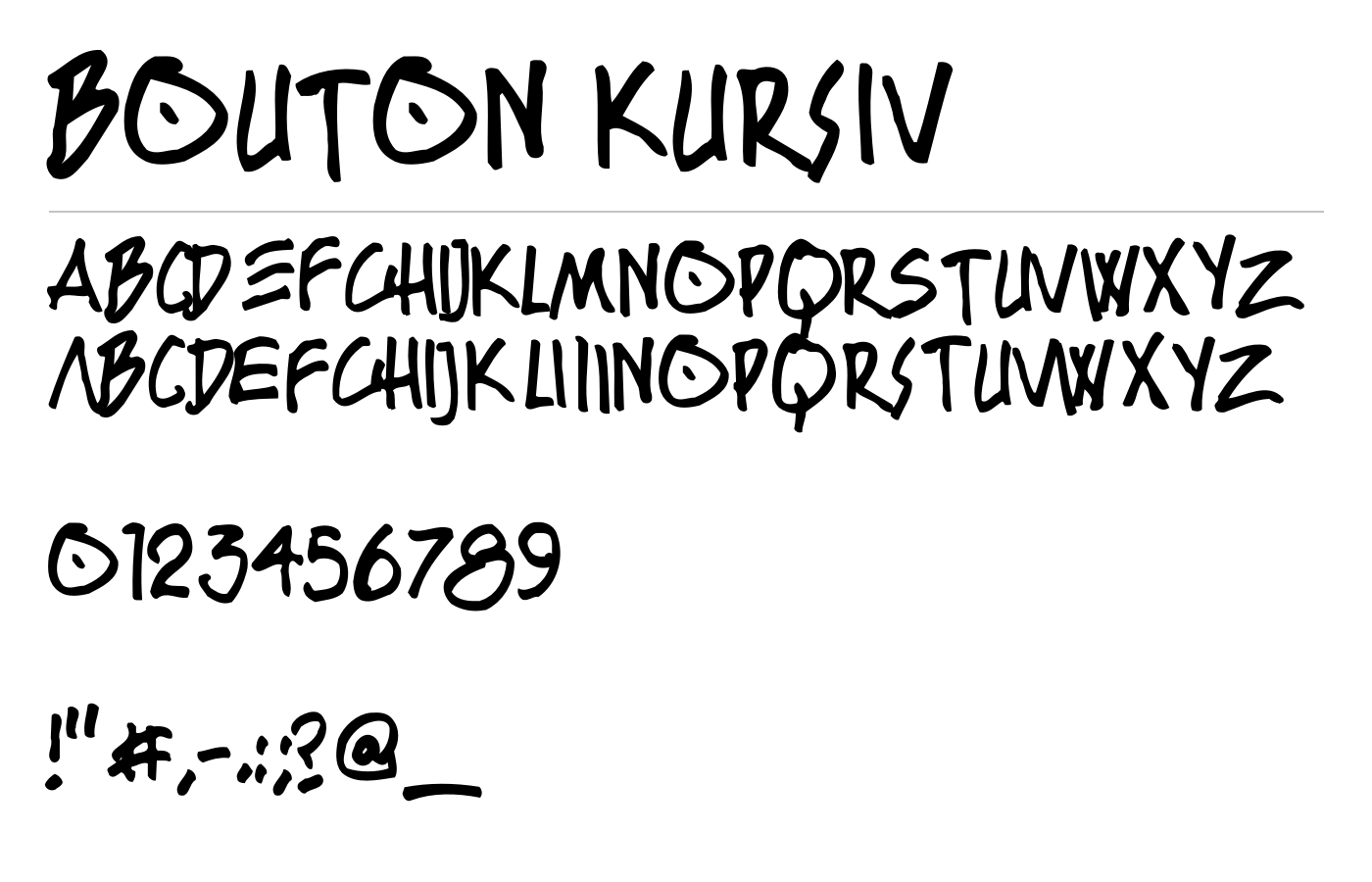 BOUTON Kursiv Font preview