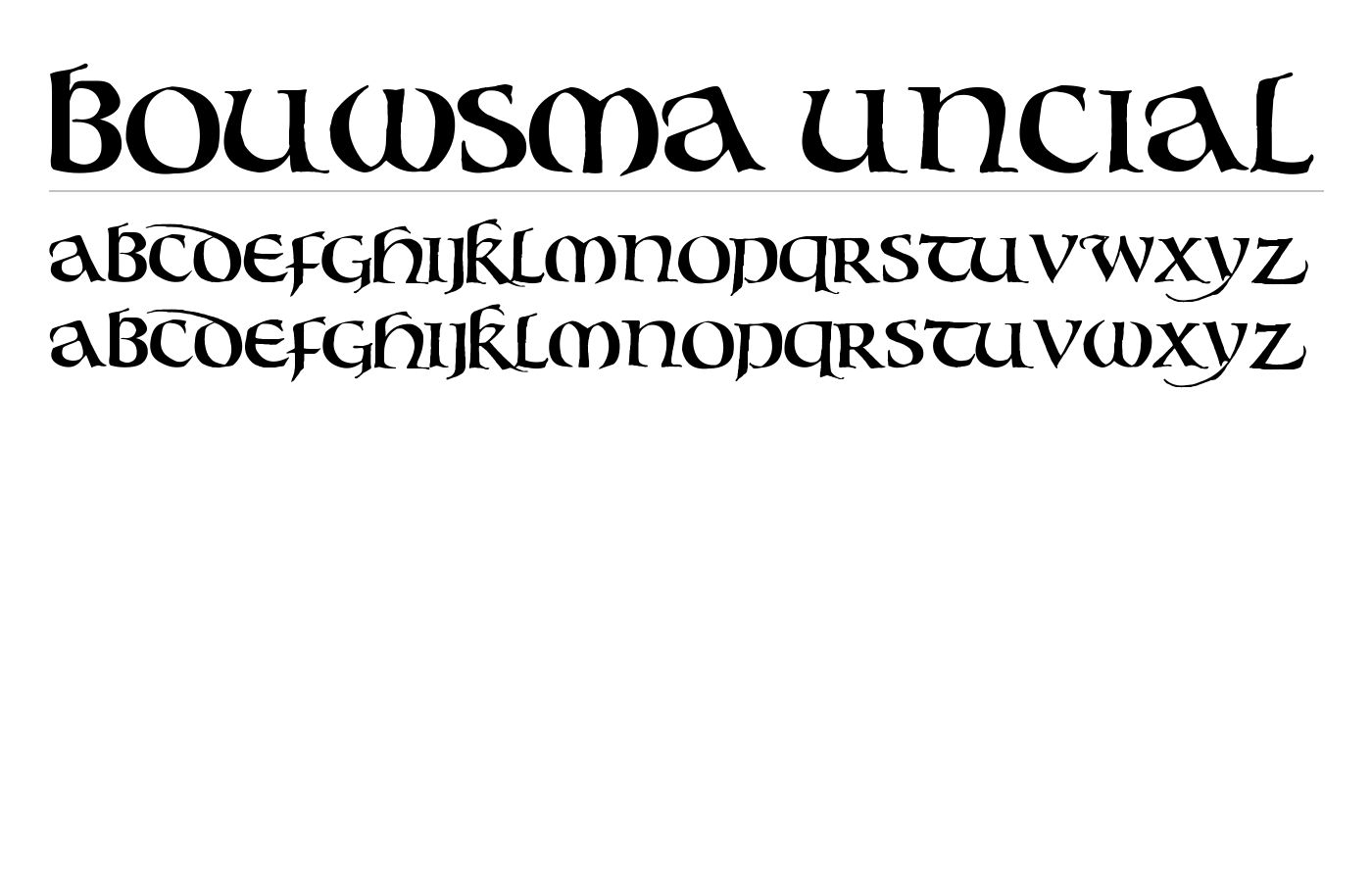 Bouwsma Uncial Font preview