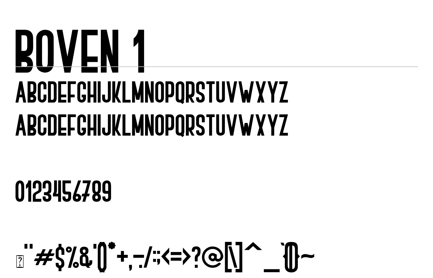 Boven Font preview