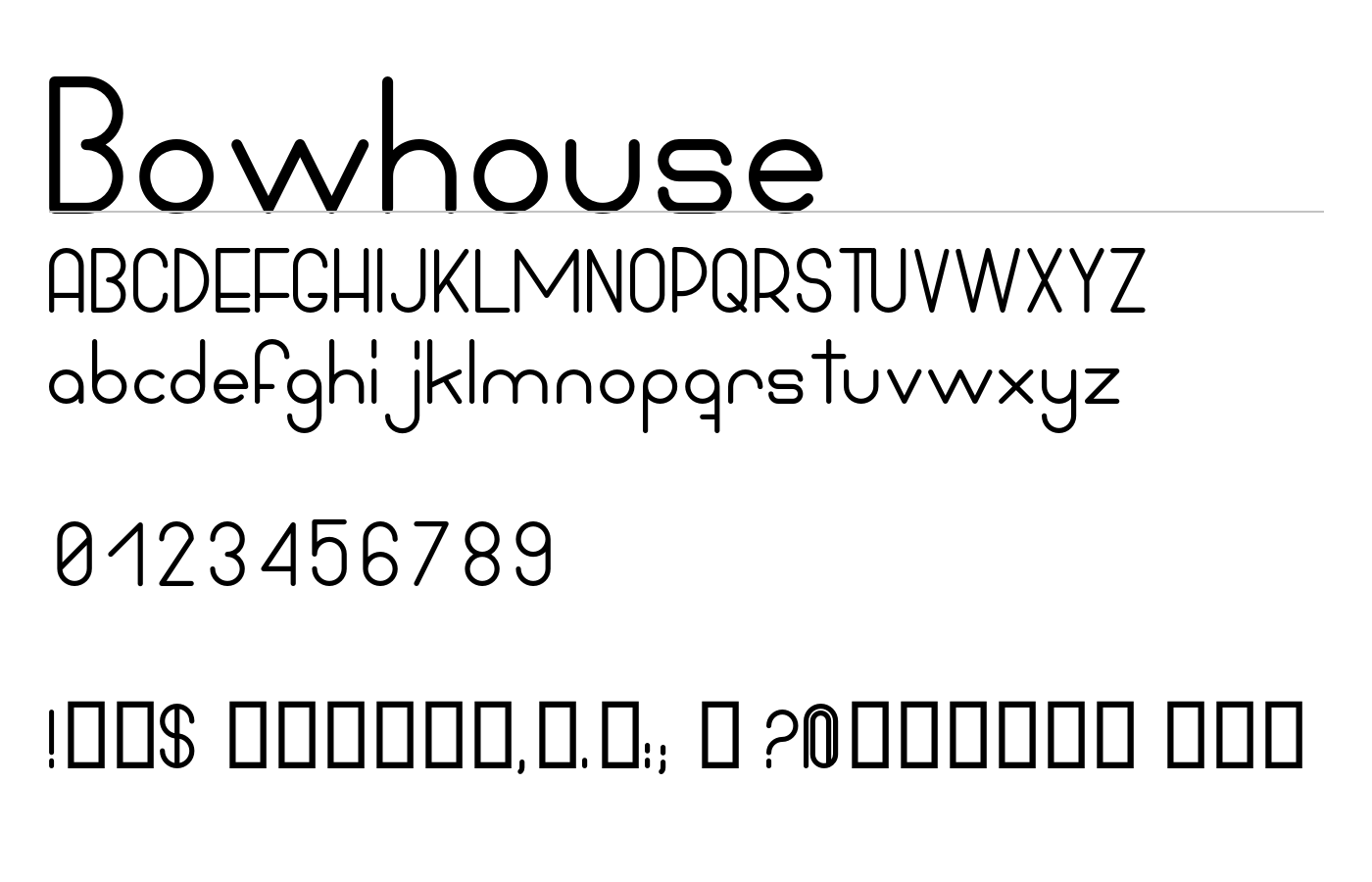 Bowhouse Font preview