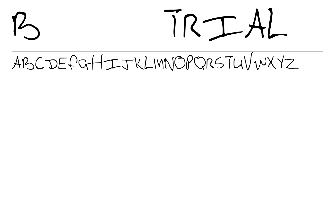 Bowies TRIAL Font preview