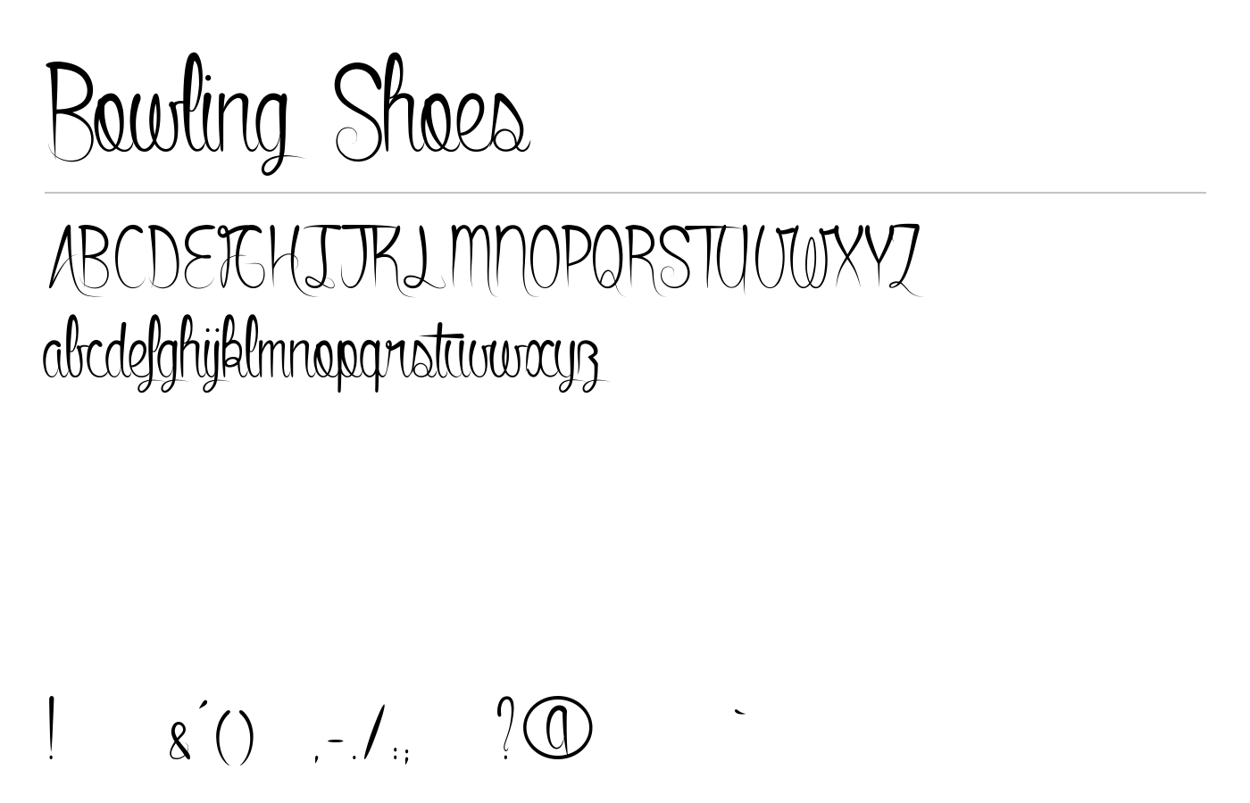Bowling Shoes Font preview