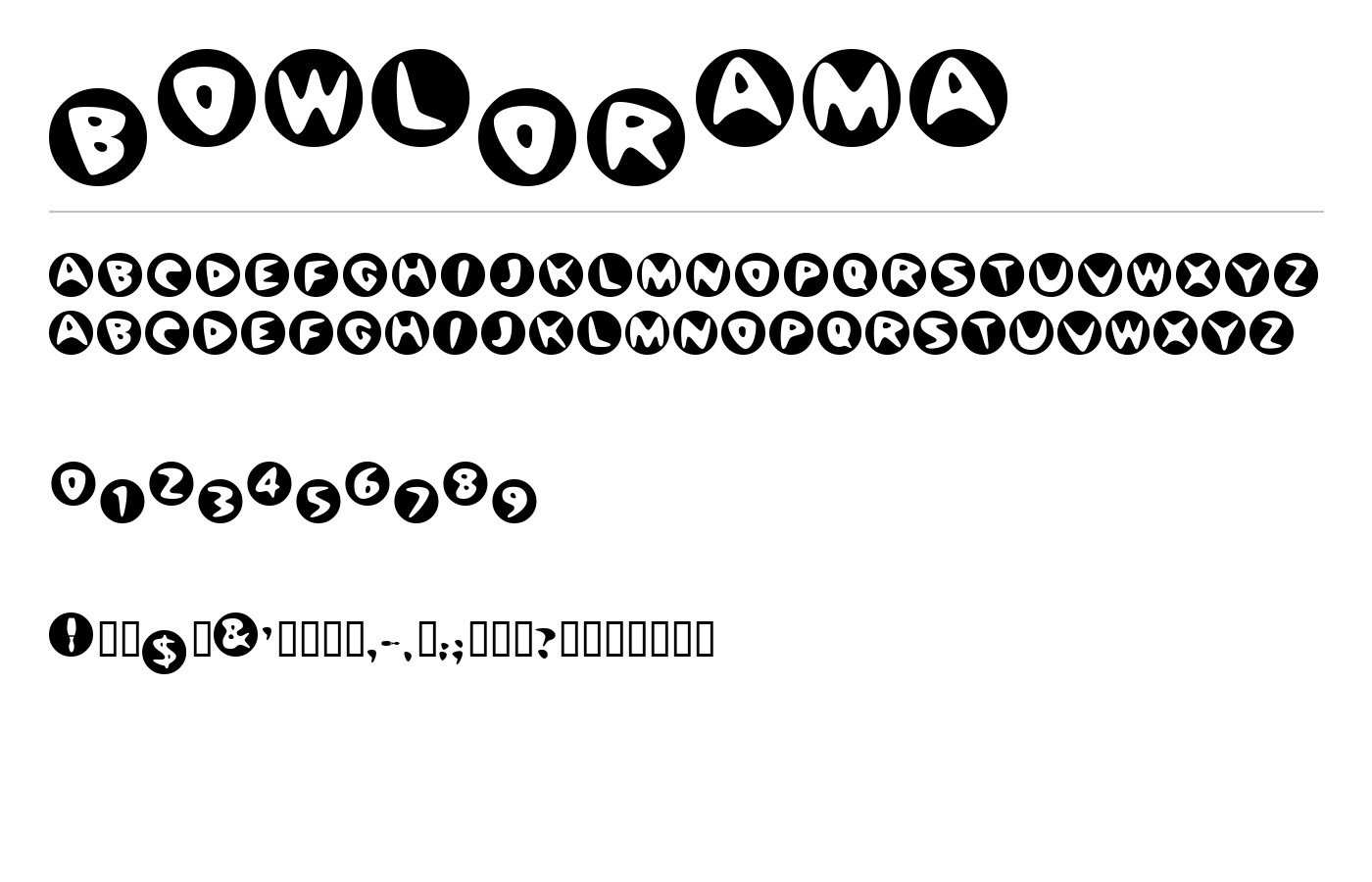 BowlORama Font preview