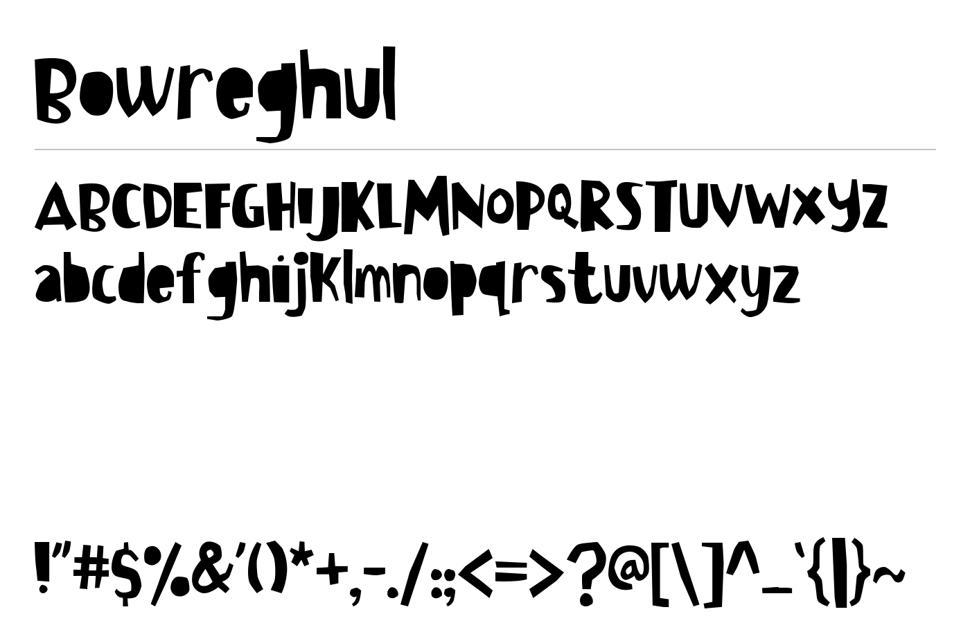Bowreghul Font preview