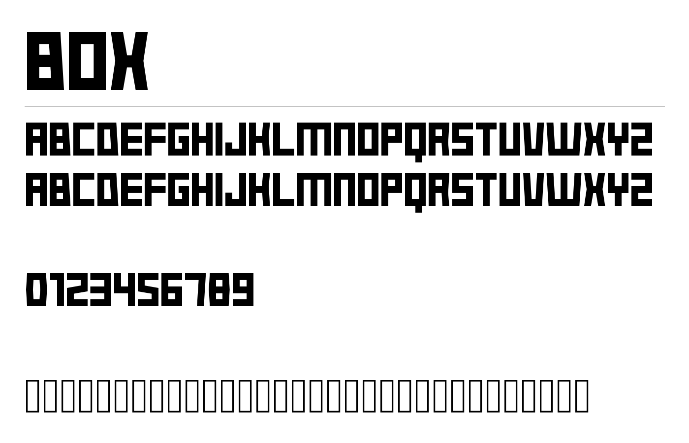 Box Font preview