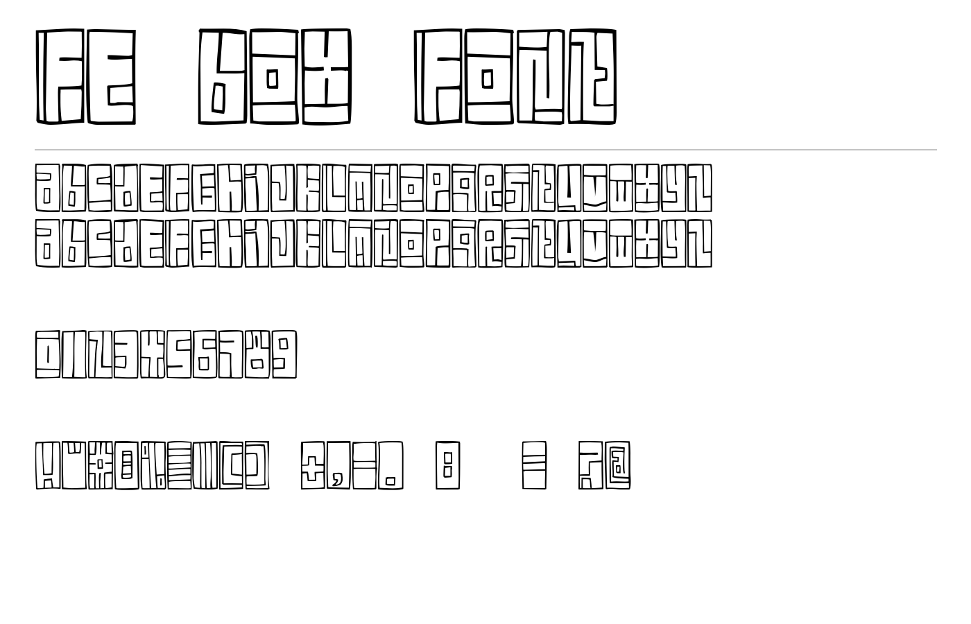 FE Box Font preview