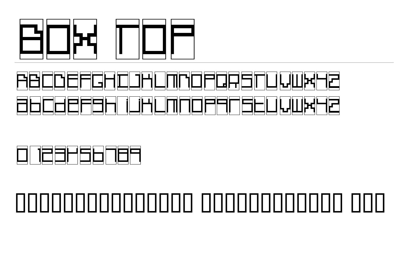 Box Top Font preview
