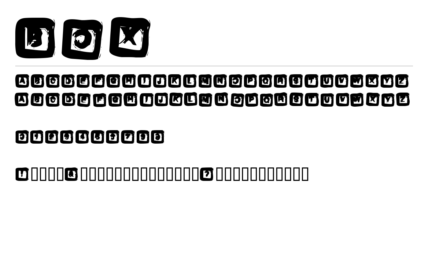 Box Font preview