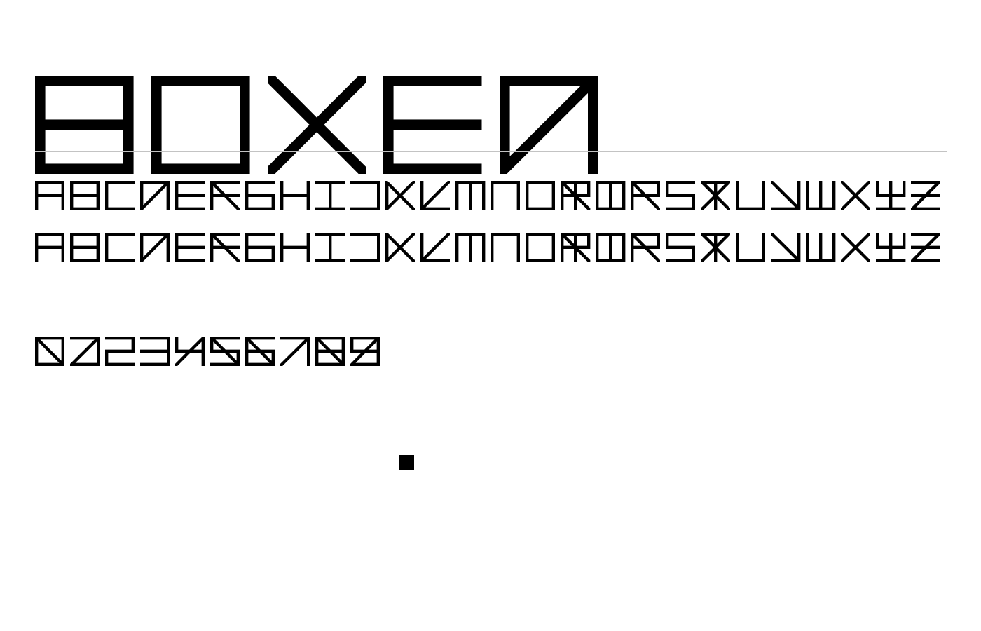 Boxed Font preview