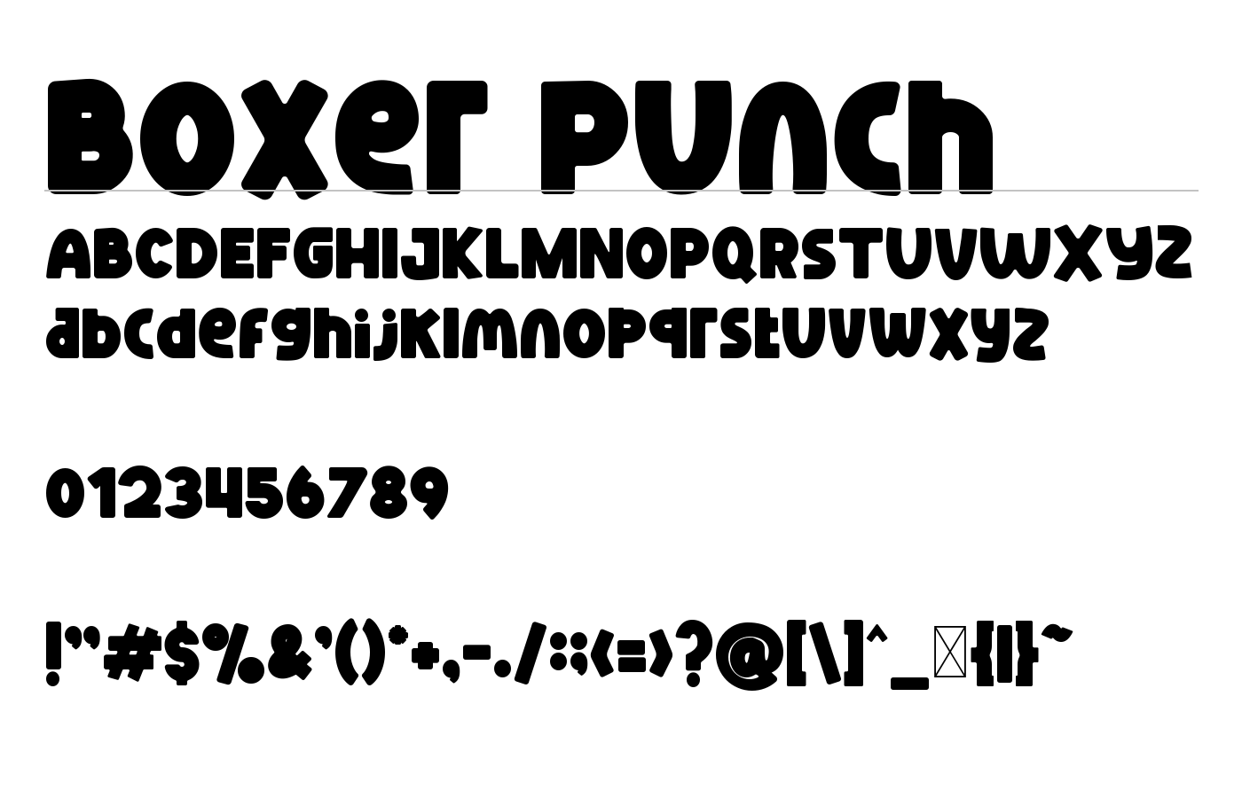 Boxer Punch Font preview