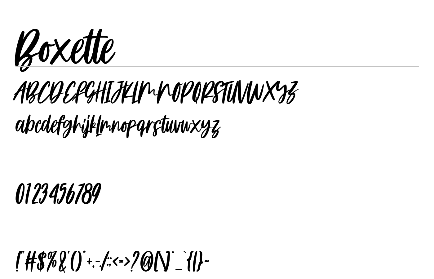 Boxette Font preview