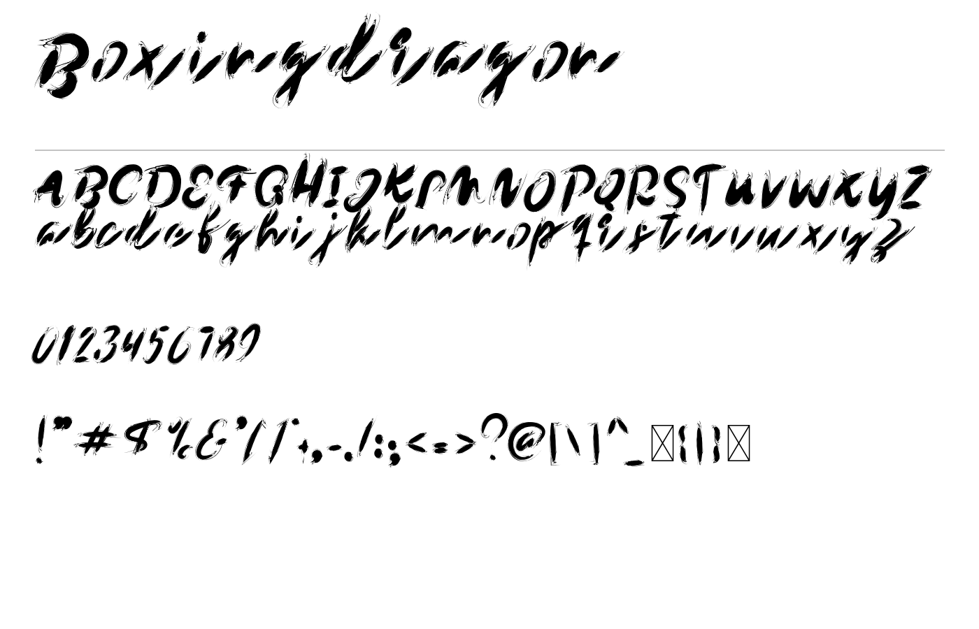 Boxingdragon Font preview