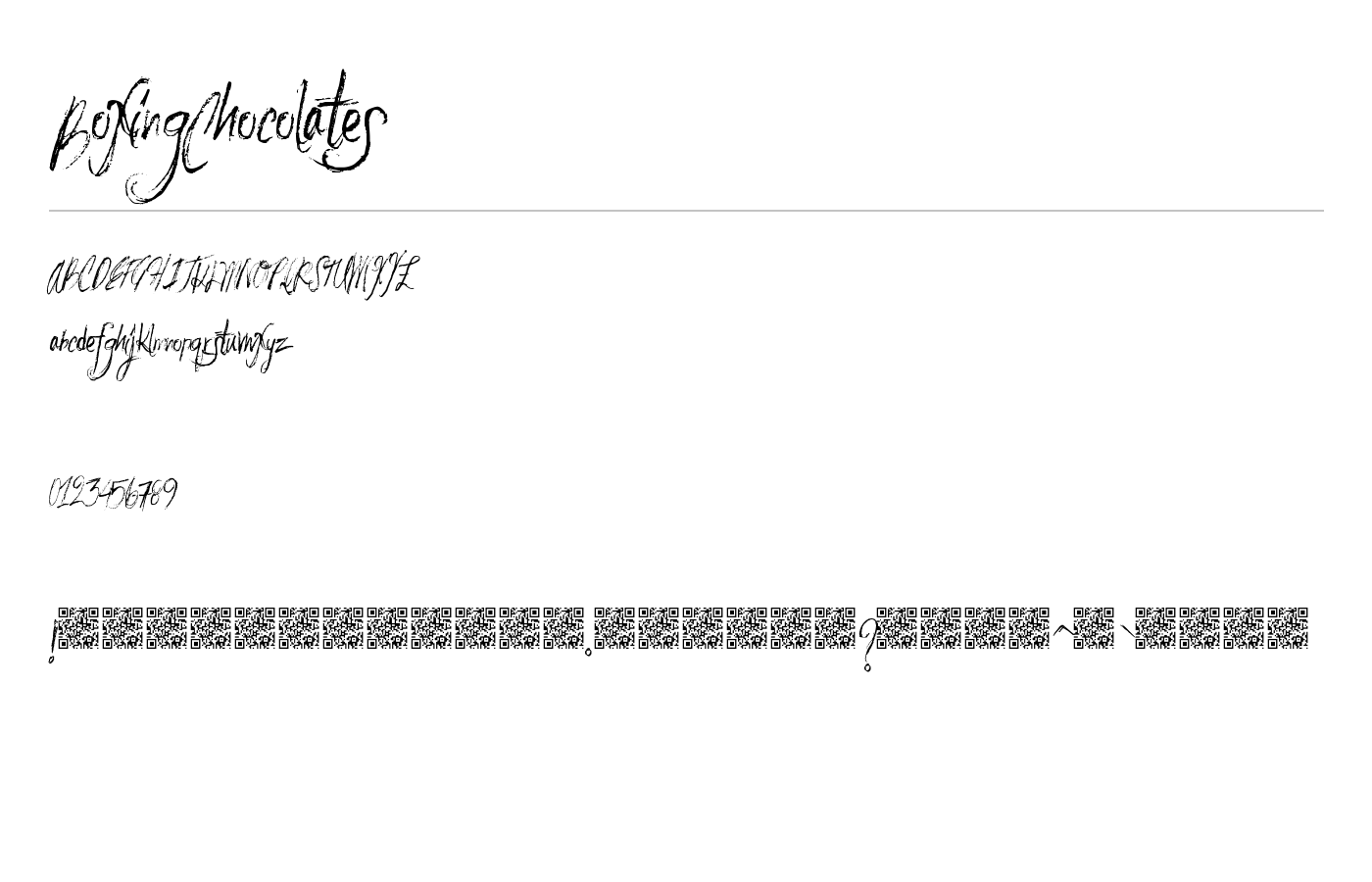 BoxingChocolates Font preview