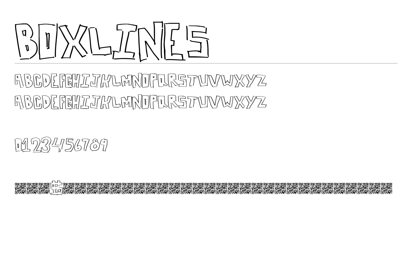 BoxLines Font preview