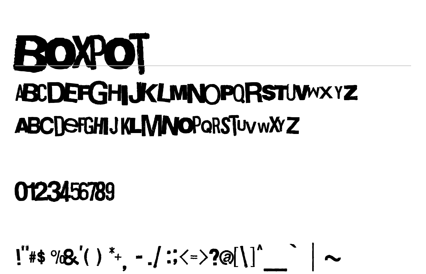 Boxpot Font preview