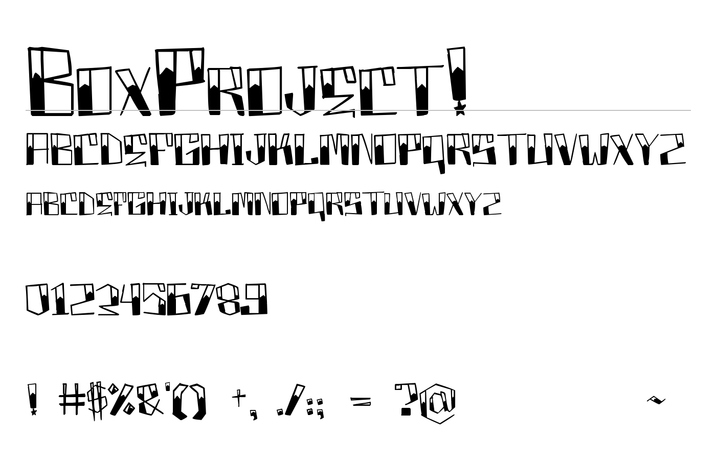 BoxProject! Font preview