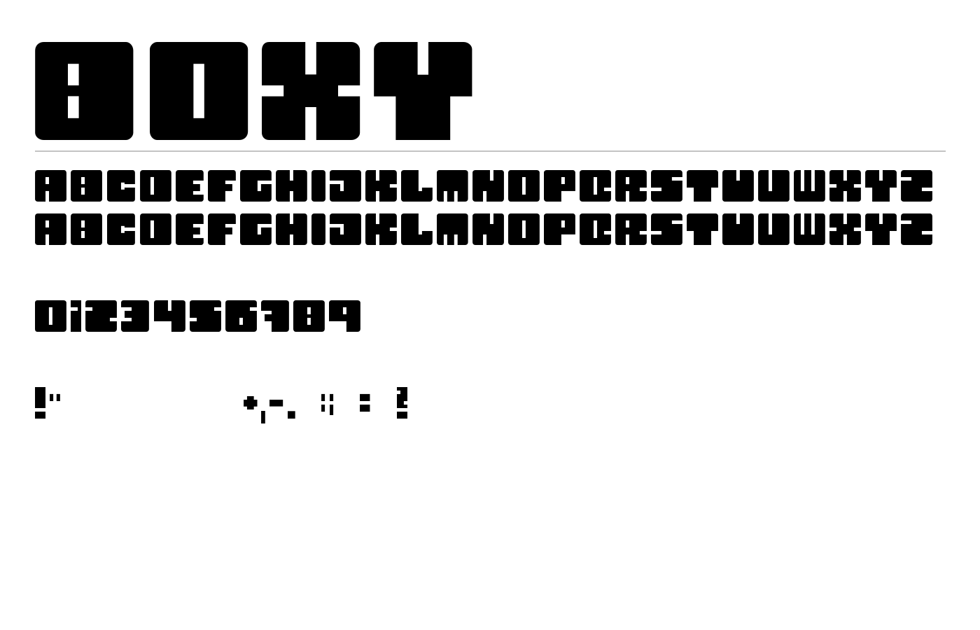 Boxy Font preview