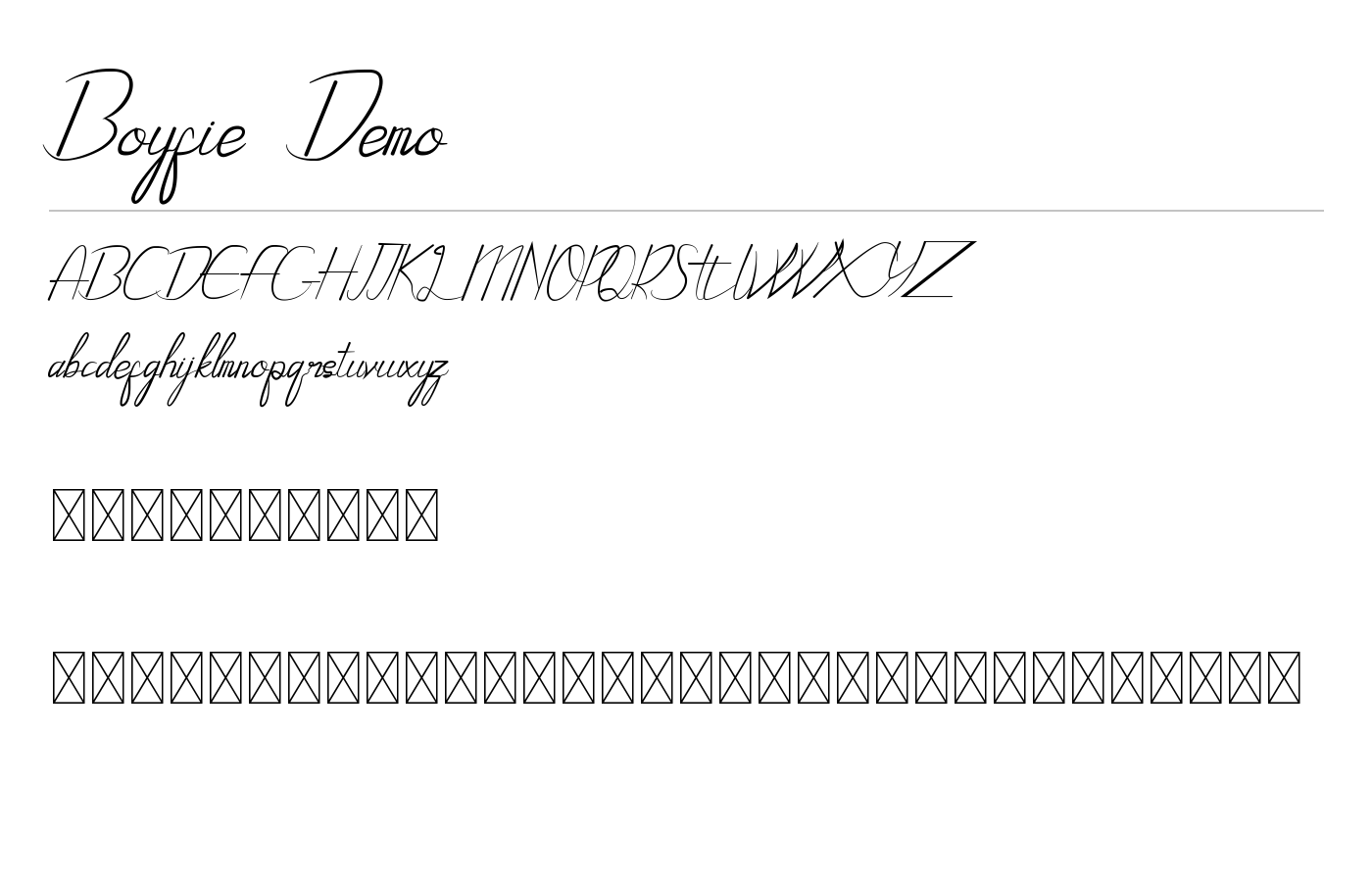 Boyfie Demo Font preview