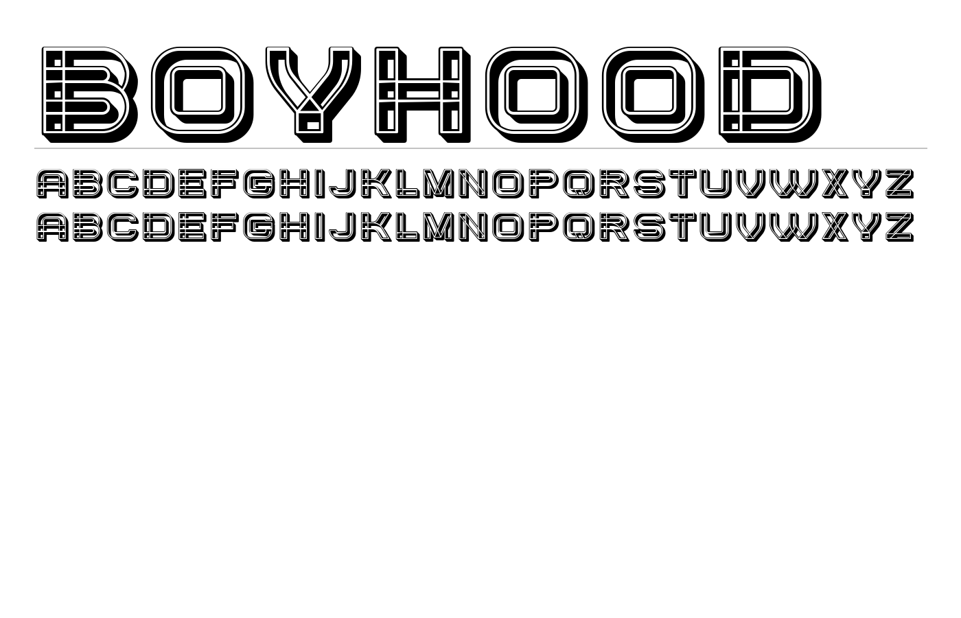 Boyhood Font preview