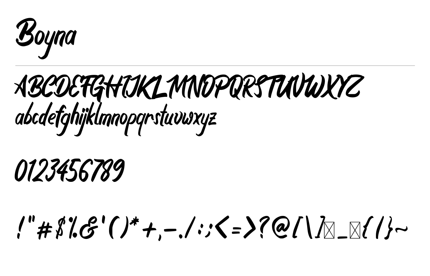 Boyna Font preview