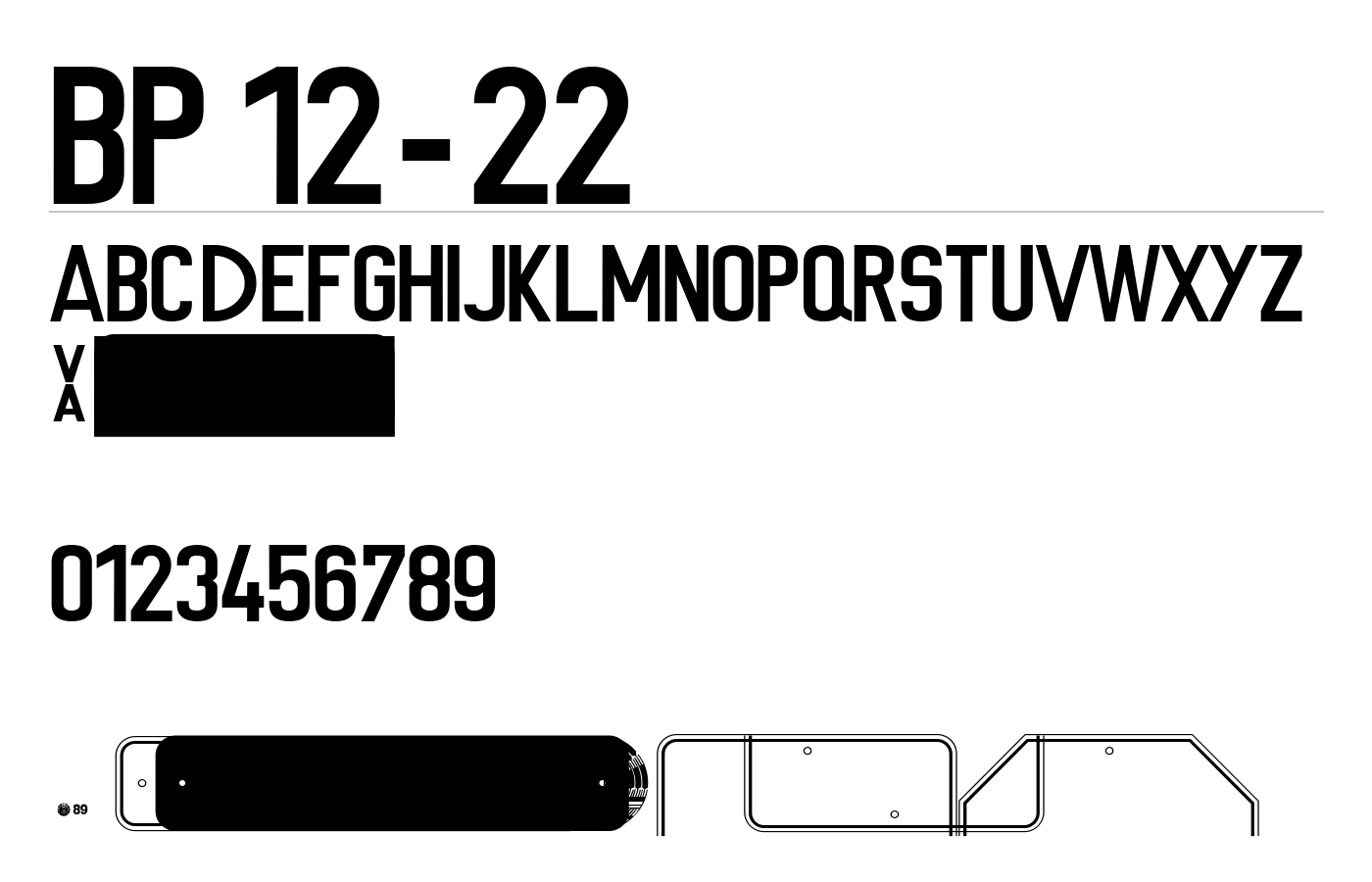 BP 12-22 Font preview