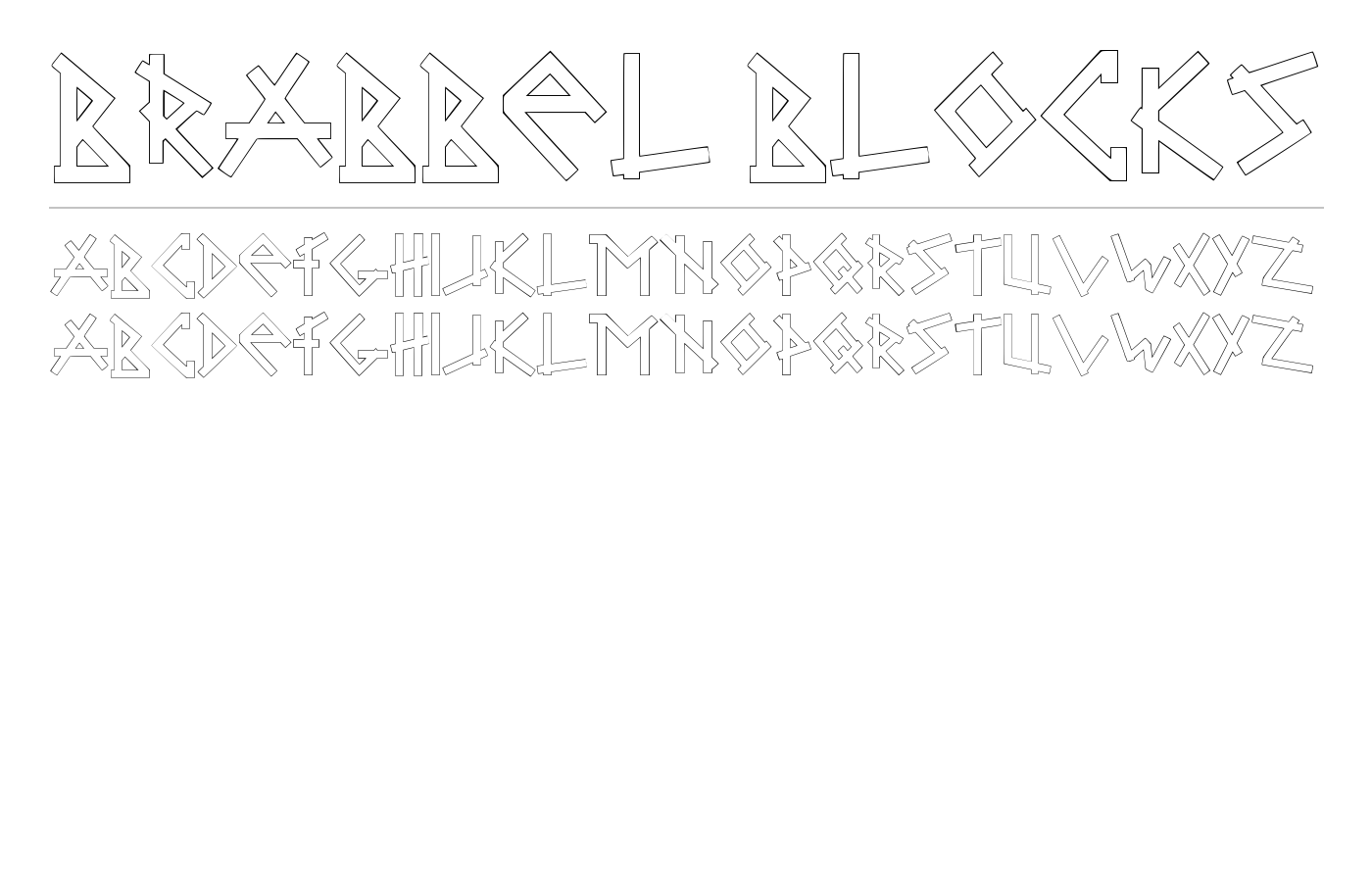 Brabbel Blocks Font preview