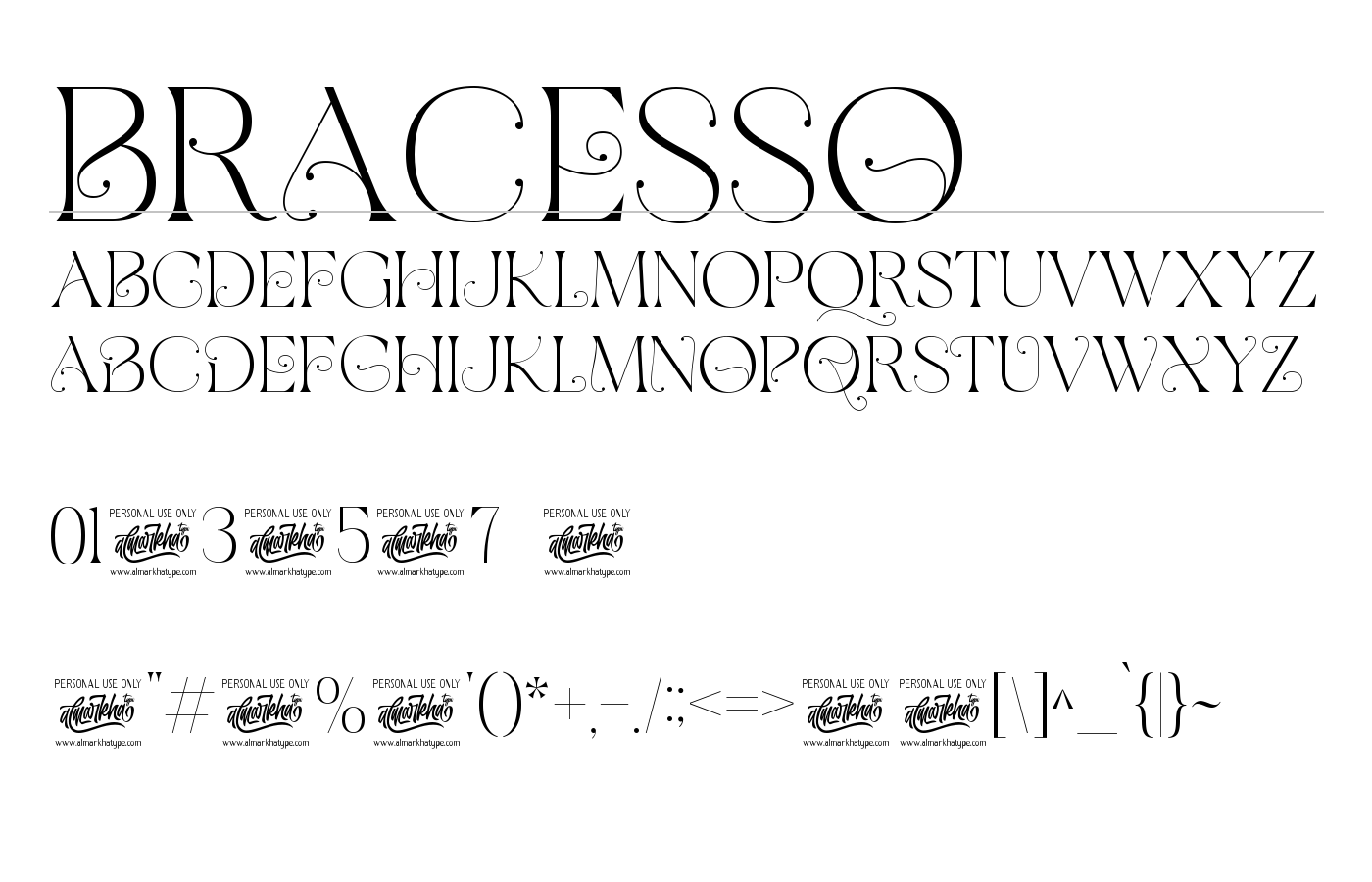 Bracesso Font preview