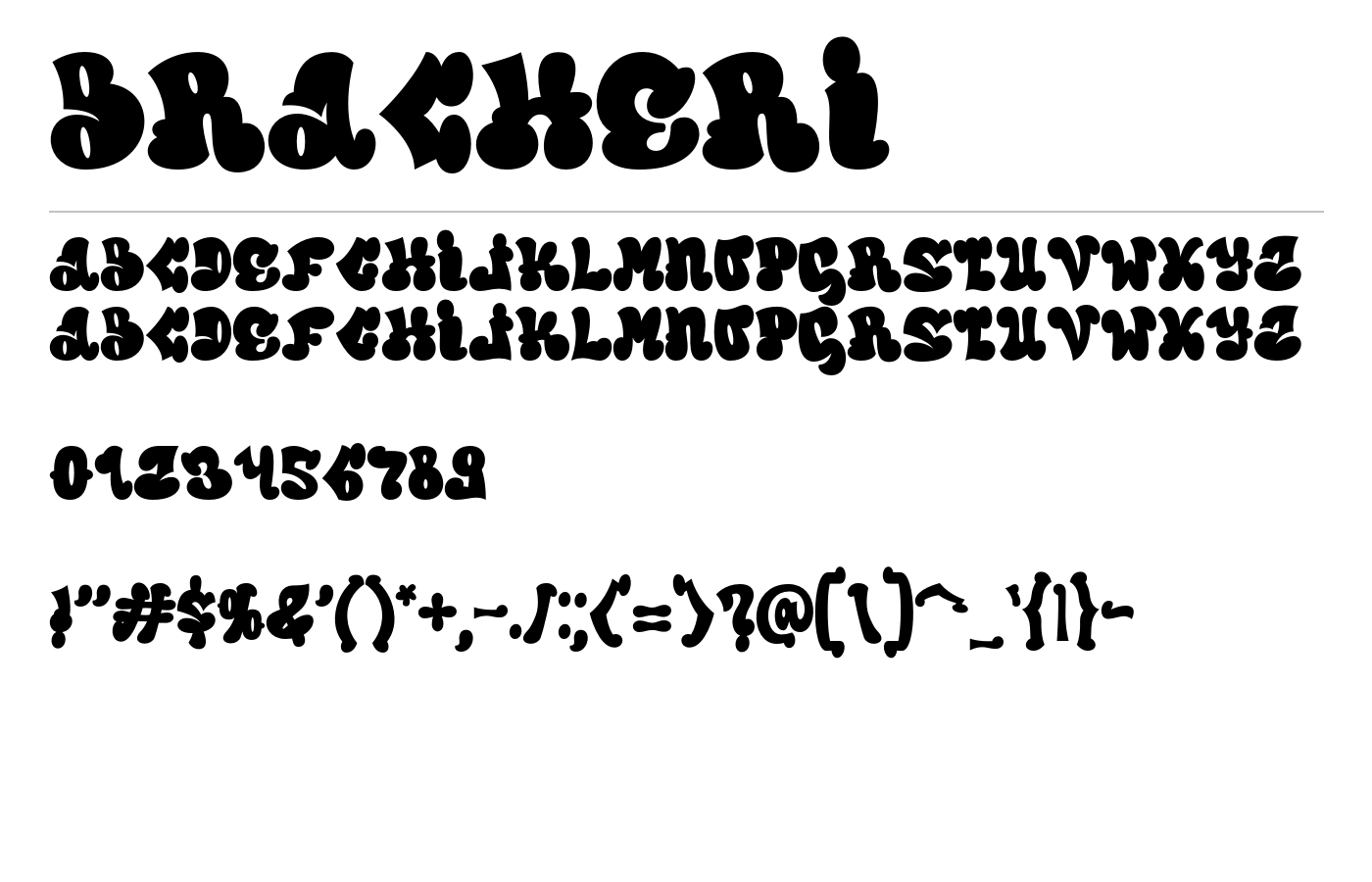 Bracheri Font preview