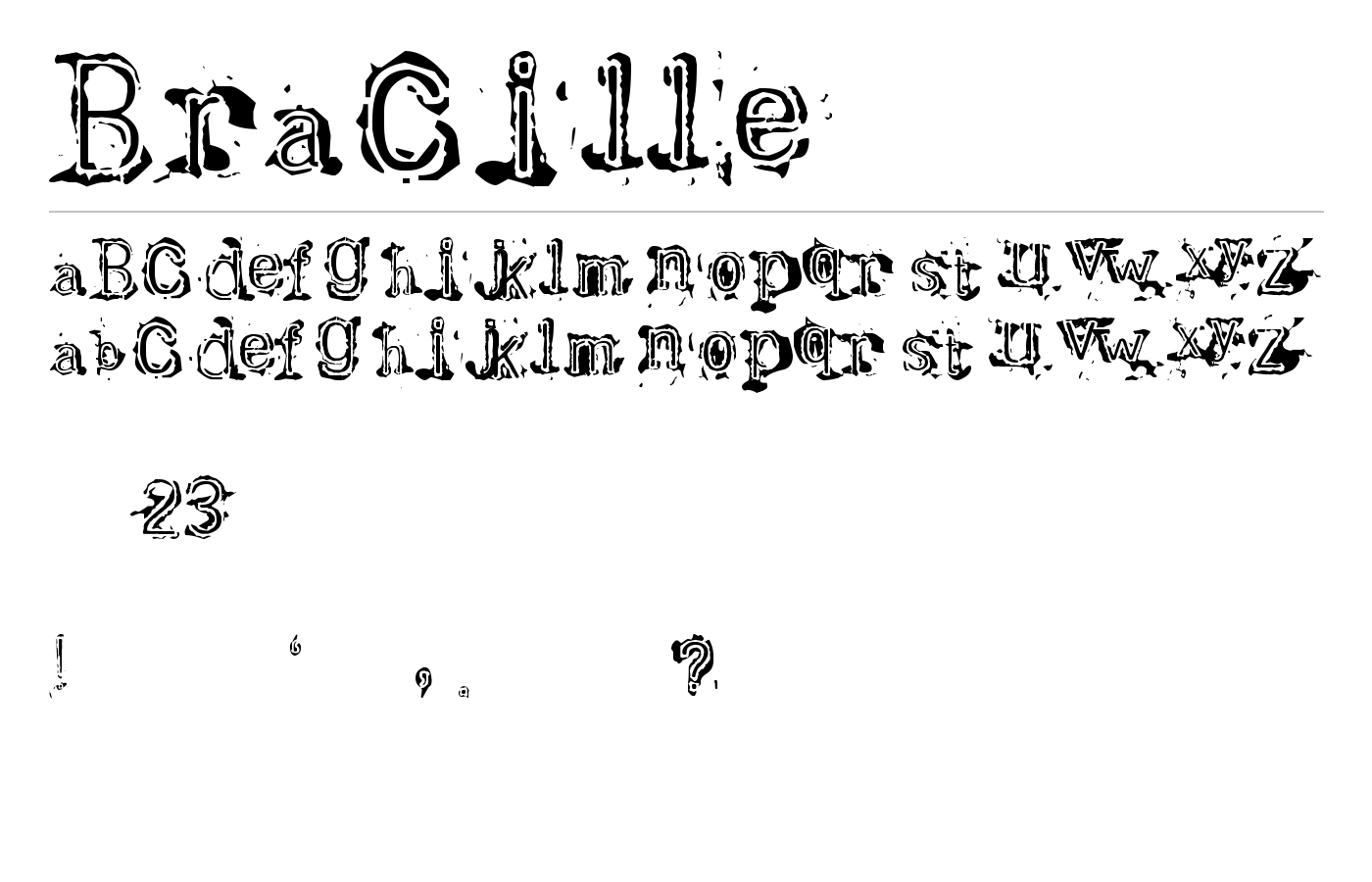 Bracille Font preview
