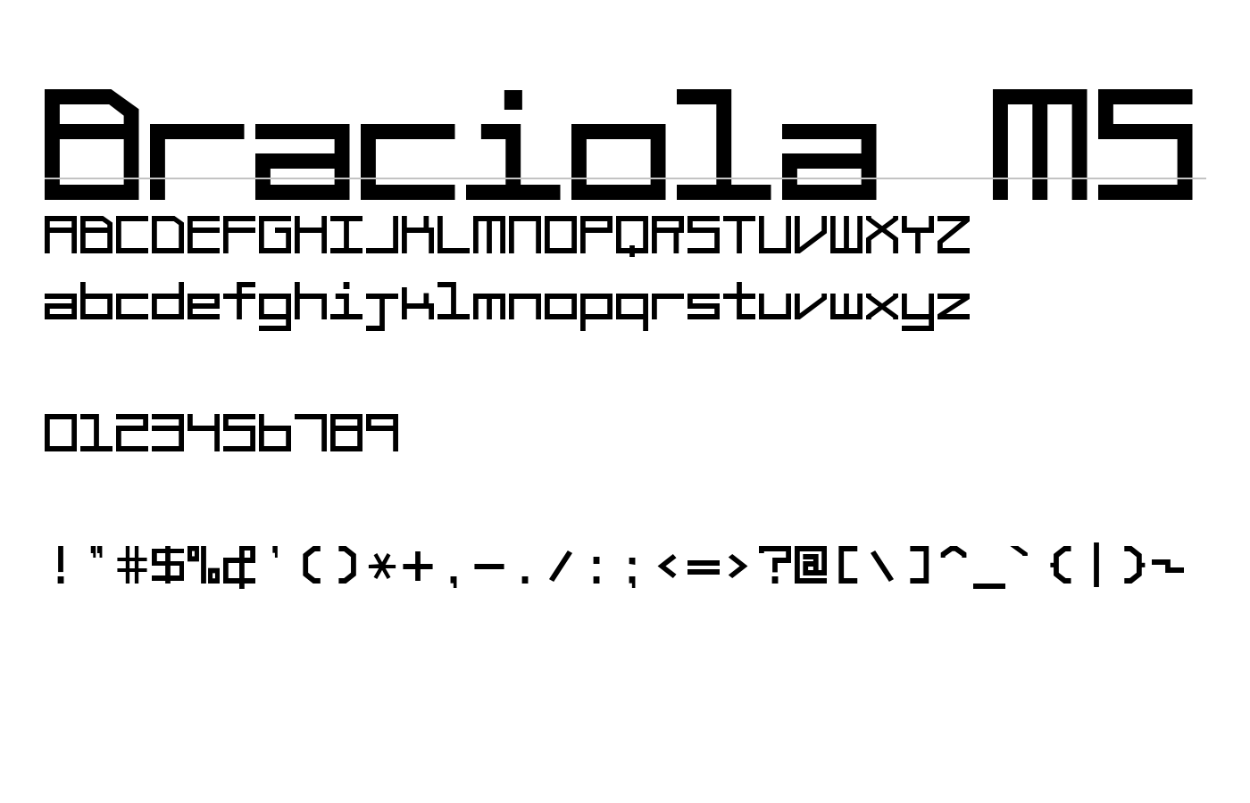 Braciola MS Font preview