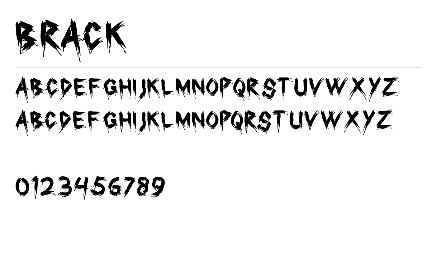 Brack Font preview