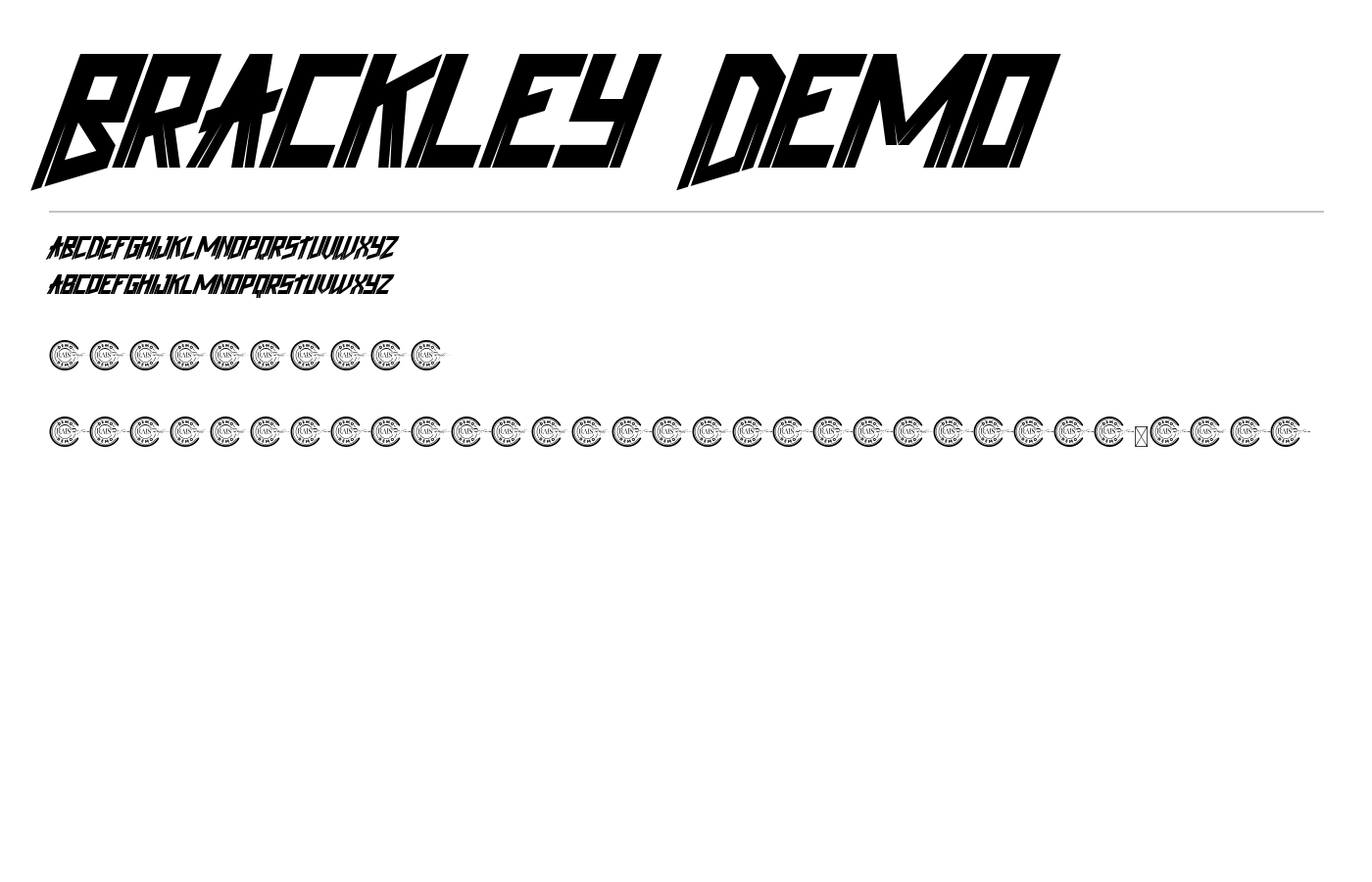 Brackley Demo Font preview